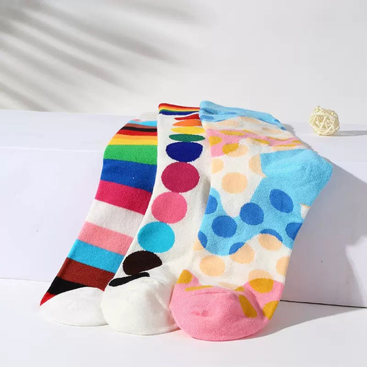 BASIQ Unisex PopArt Crew socks - Combed Cotton, Seamless Design