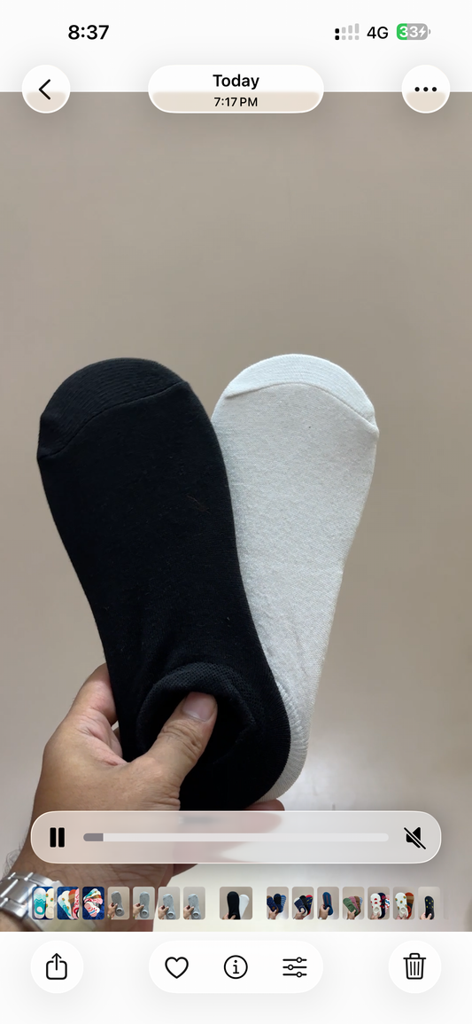 3 pair BASIQ Bundle - Solids No-show ankle socks - unisex