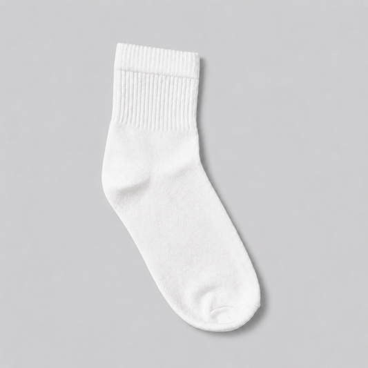 BASIQ Essential White Socks – 3 Pair Bundle | 3 Lengths
