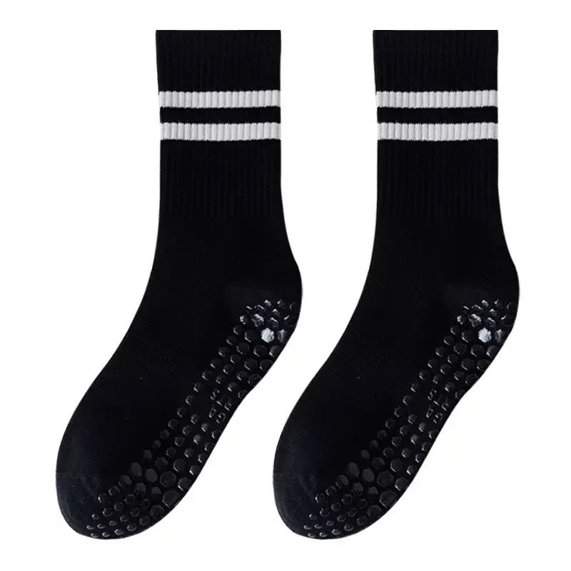 BASIQ Women's Full Grip Crew Socks | Premium Silicon Grip socks for yoga, Pilates & Gym
