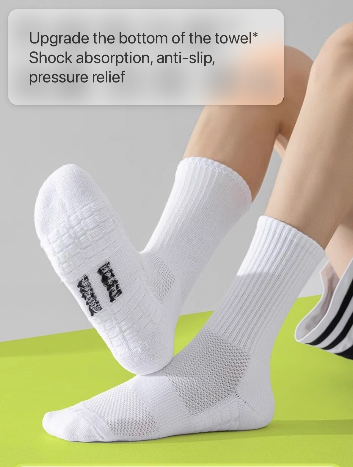 BASIQ Performance Cushioned Crew Socks - Unisex