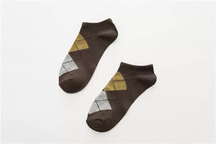 BASIQ 4 Pack Argyle Ankle Socms