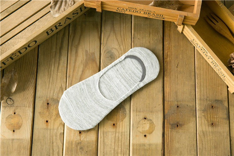 4 Pair BASIQ Bundle - Cotton Ethnic Invisible Socks | No-Show, Anti-Slip Silicone Grip, Breathable Unisex Loafer Socks