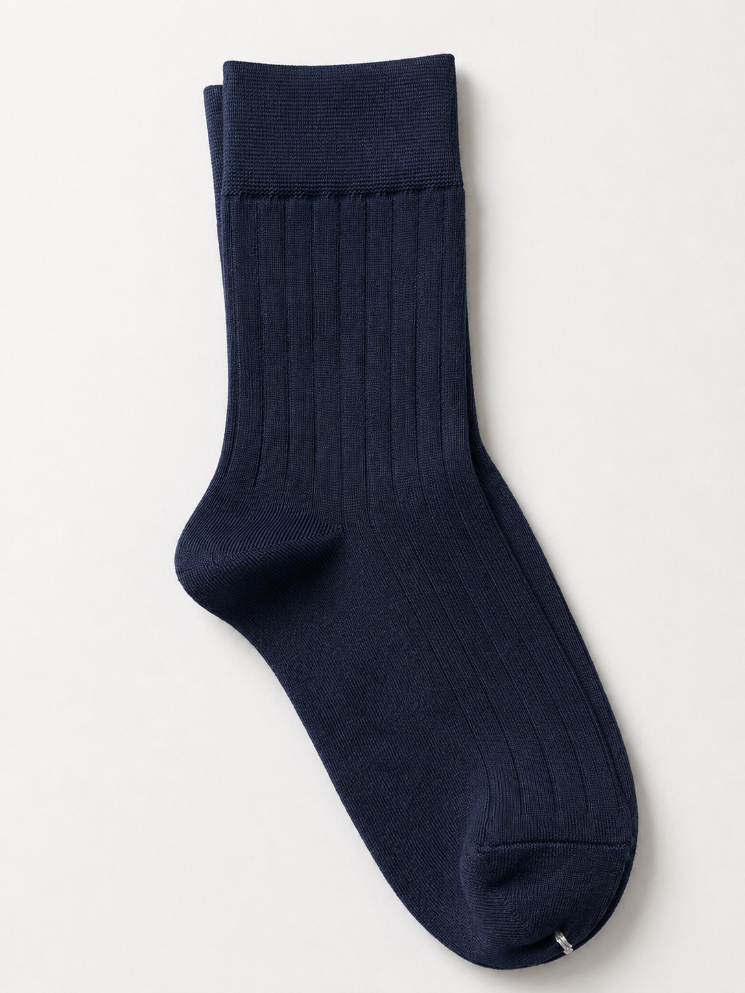 BASIQ Signature Antibacterial Ribbed Crew Socks Solids