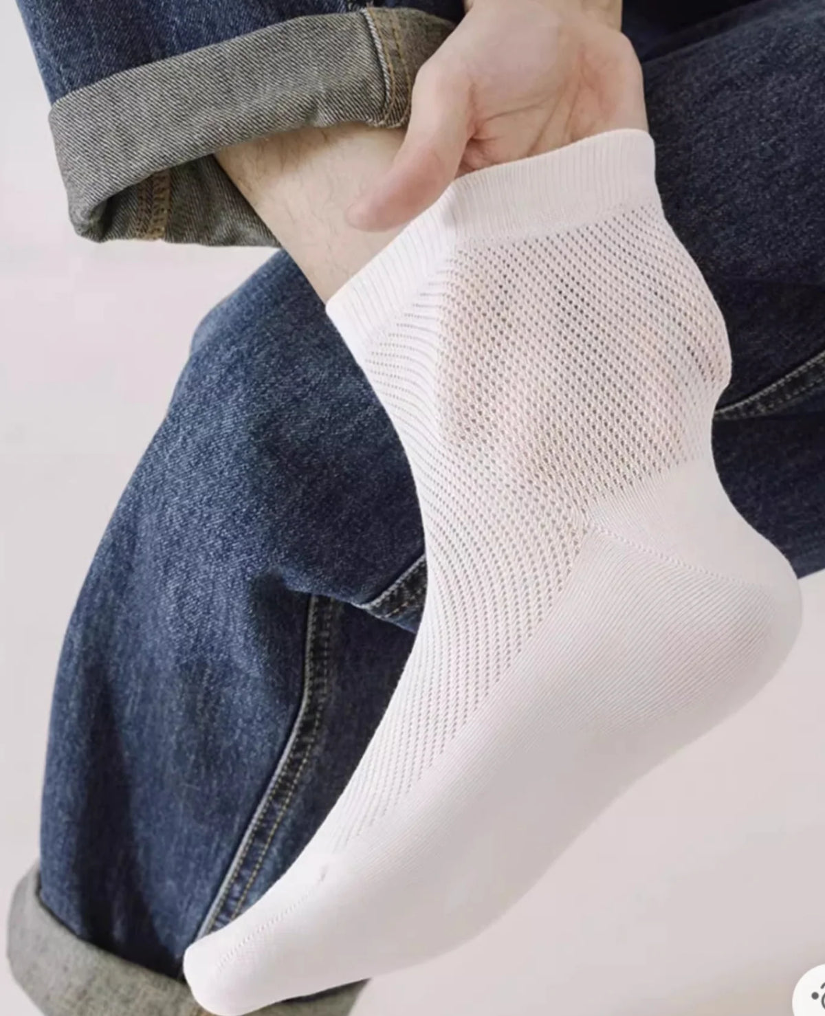 3 Pair BASIQ bundle - Airmesh Crew Solid Socks - Men