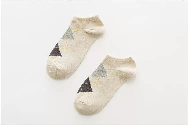 BASIQ 4 Pack Argyle Ankle Socms