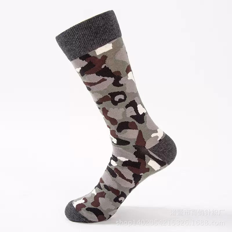 BASIQ Urban Camo Crew Socks – Dark Gray Camouflage