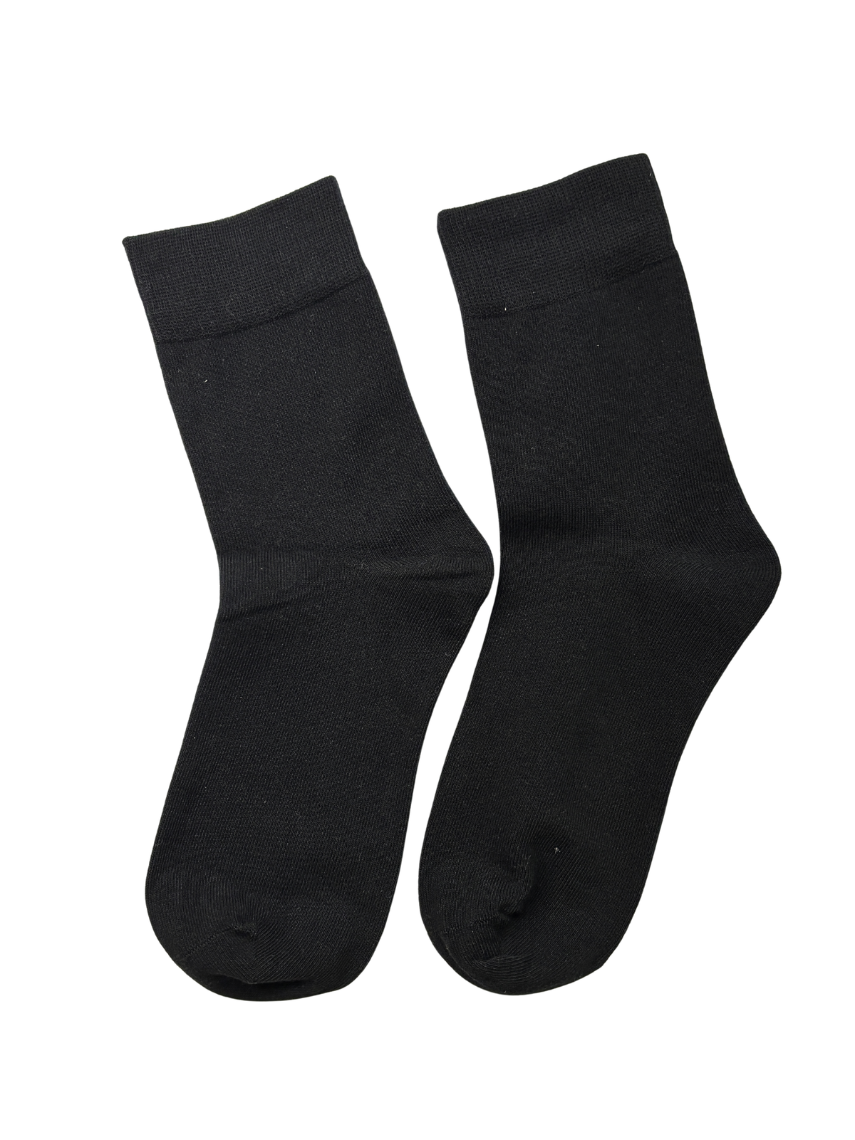 3 Pair BASIQ Bundle - Signature Antibacterial Crew Socks - All Black for Men