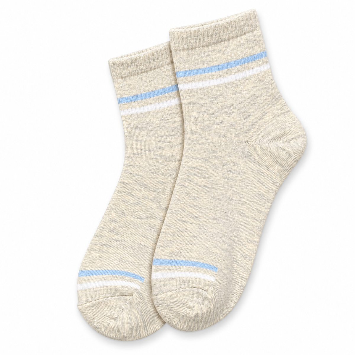 BASIQ Women’s Pastel Stripe Cotton Socks - 5 colors