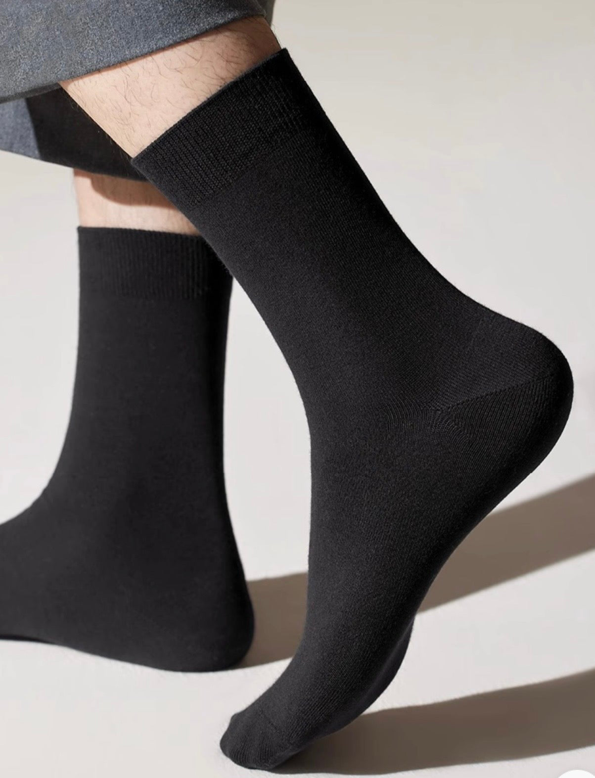 BASIQ Premium Antibacterial & Deodorant plain Cotton Solid Crew Socks