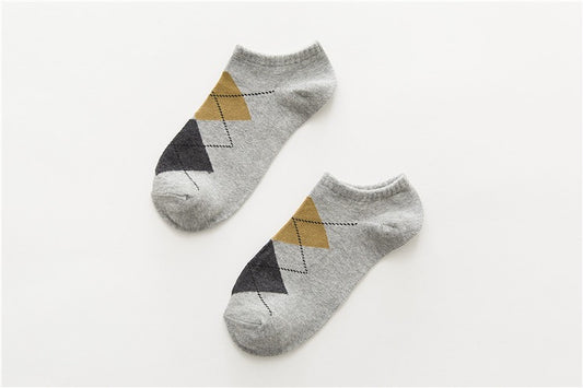 BASIQ™ Cotton Argyle Ankle Socks - unisex