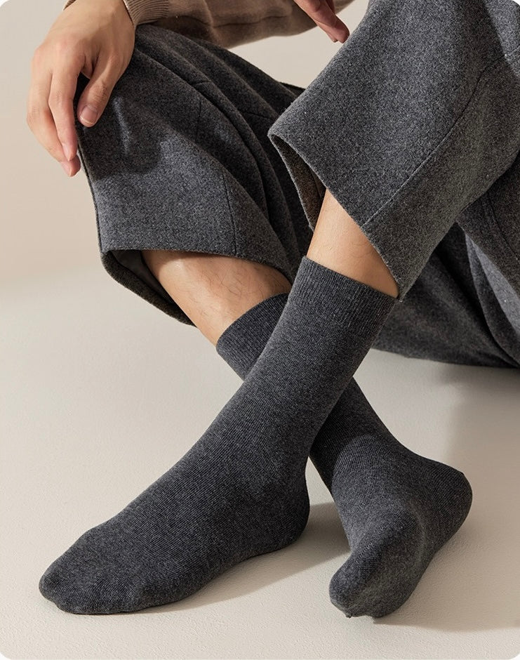 BASIQ Premium Antibacterial & Deodorant plain Cotton Solid Crew Socks