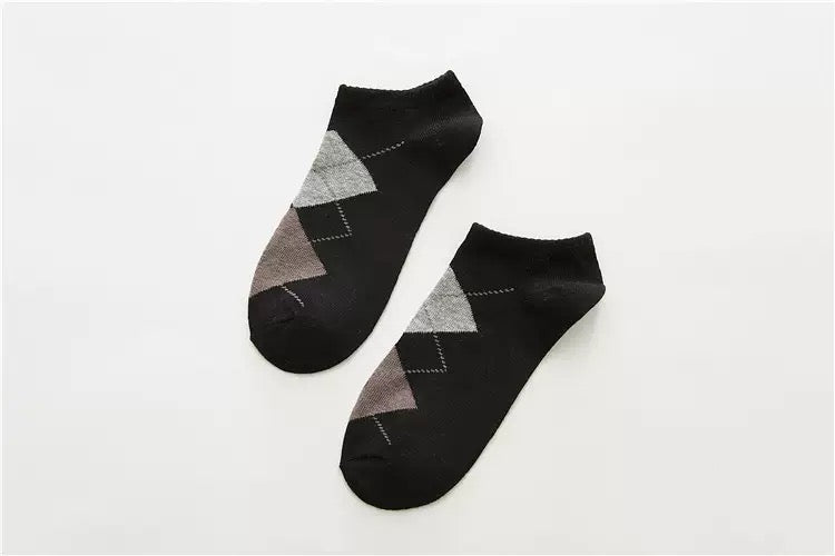 BASIQ 4 Pack Argyle Ankle Socms