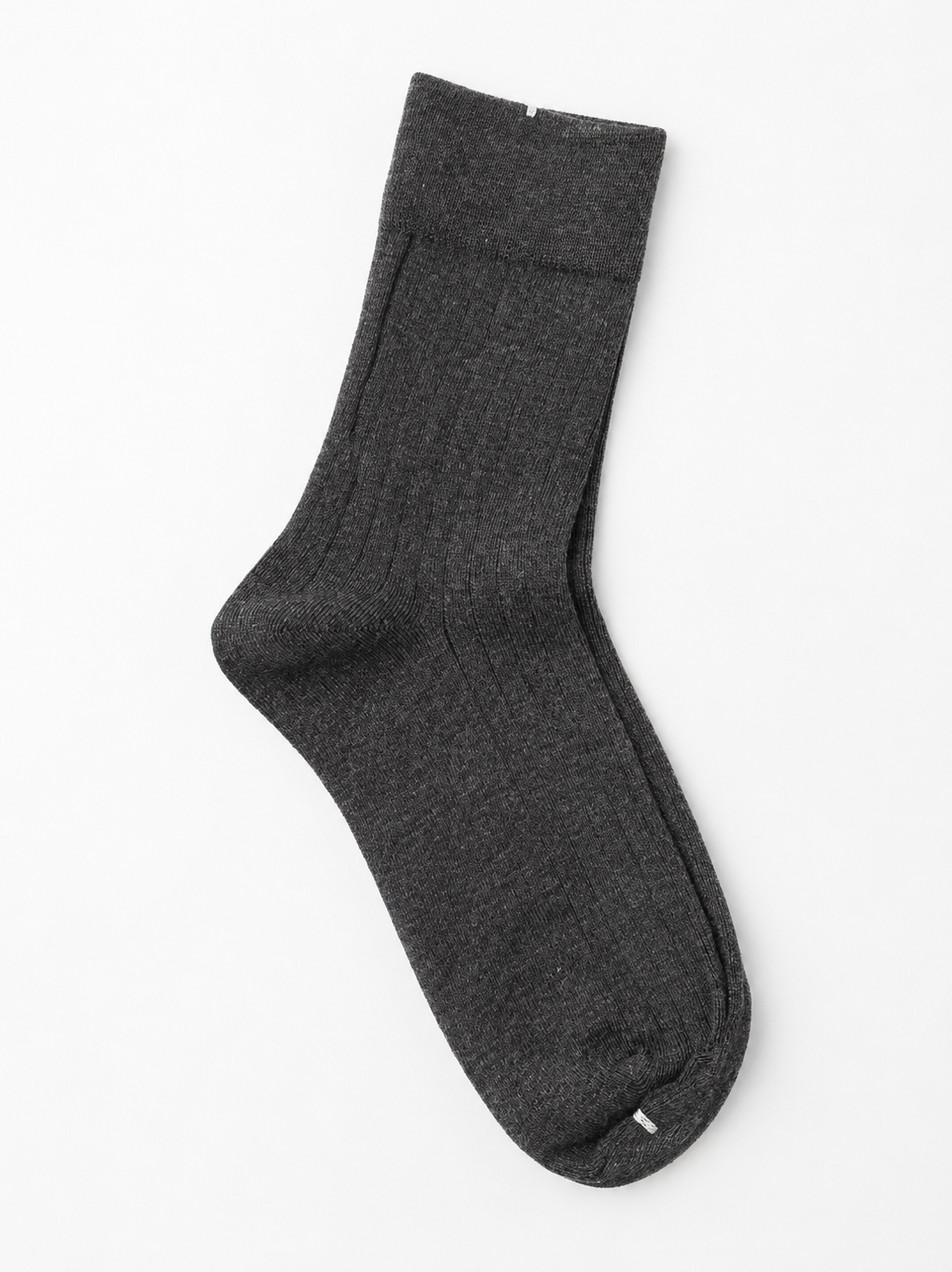 BASIQ Signature Antibacterial Ribbed Crew Socks Solids