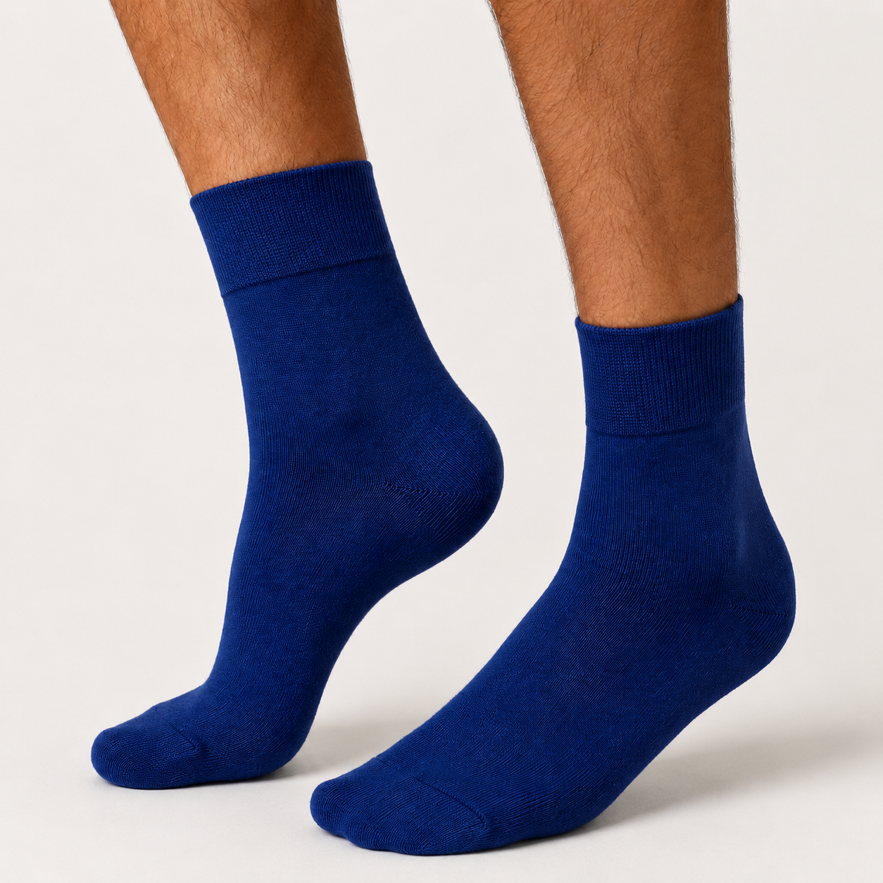 BASIQ Premium Antibacterial & Deodorant plain Cotton Solid Crew Socks