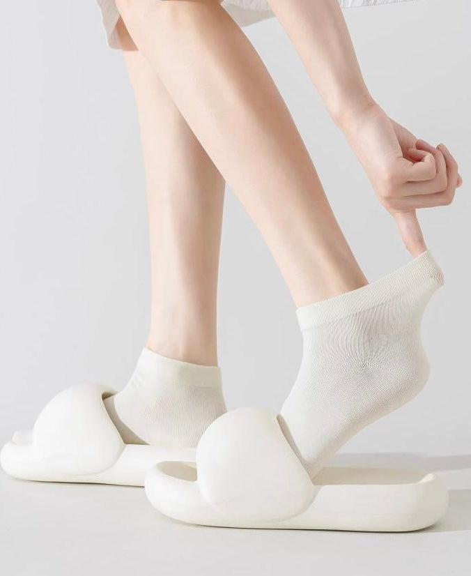 BASIQ Women's Anti-bacterial Combed cotton ankle solid socks - Antibacterial, antiodour, seamless design low cut socks