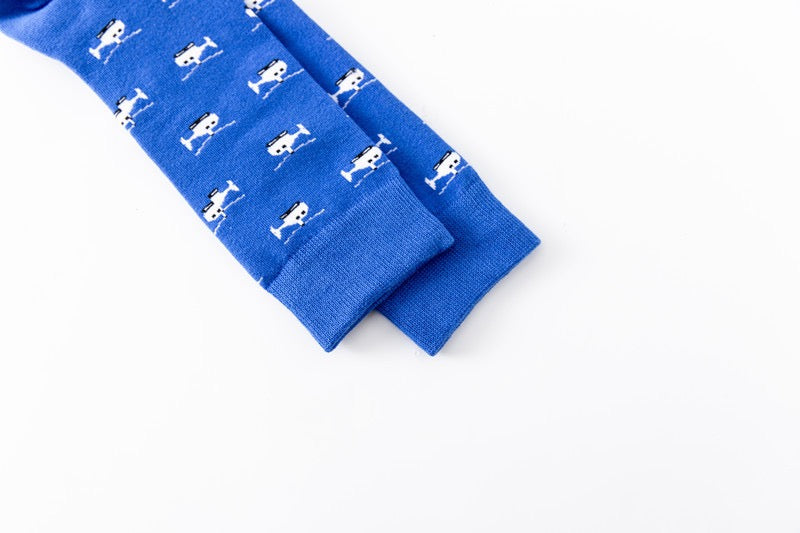 BASIQ Sky Patrol Crew Socks – Royal Blue Helicopter