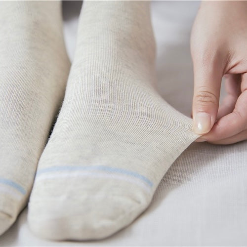 BASIQ Women’s Pastel Stripe Cotton Socks - 5 colors