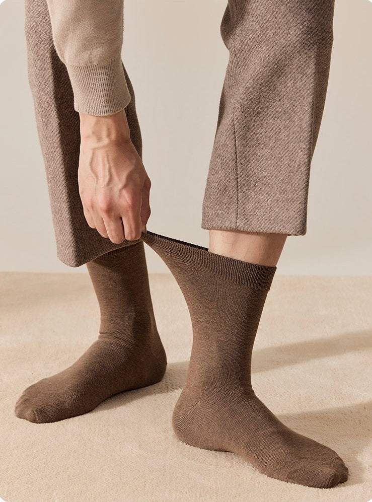 BASIQ Premium Antibacterial & Deodorant plain Cotton Solid Crew Socks