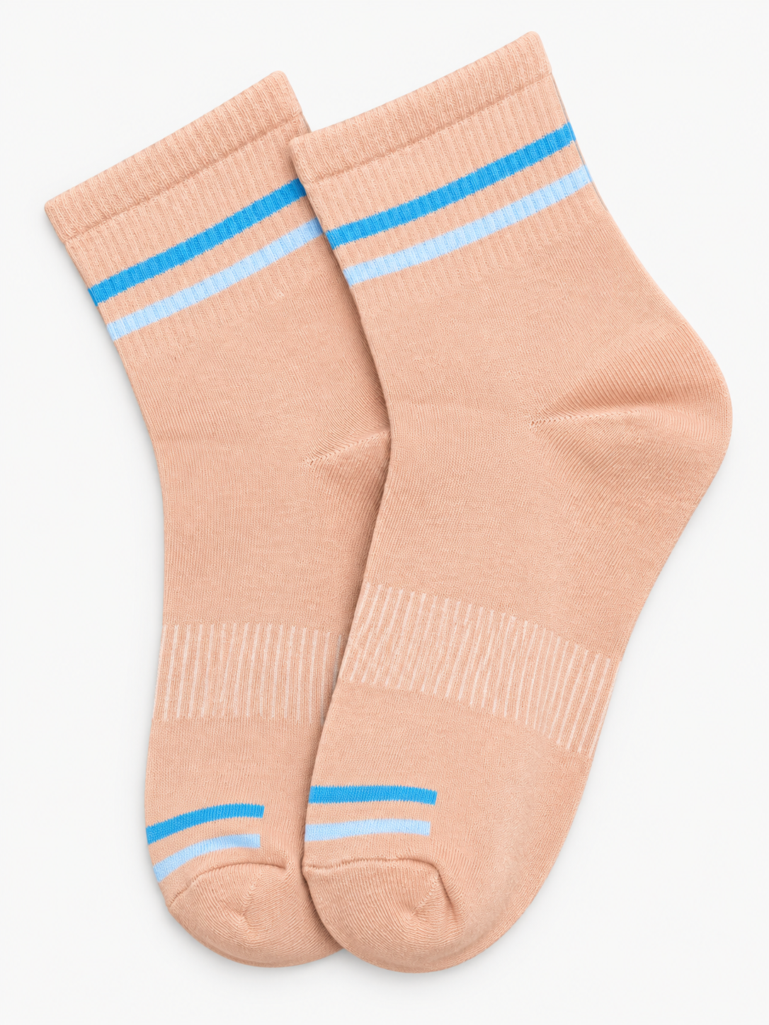 BASIQ 5 Pair Bundle - Women's Pastel Stripe Cotton Socks