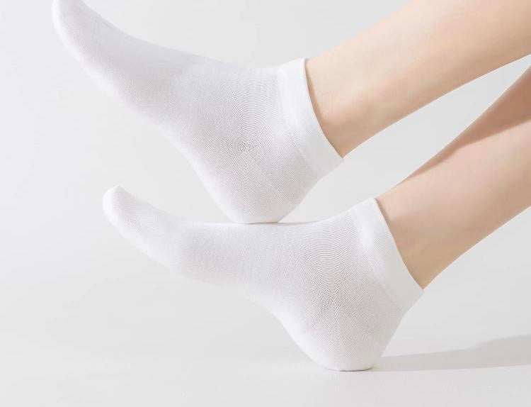 BASIQ Women's Anti-bacterial Combed cotton ankle solid socks - Antibacterial, antiodour, seamless design low cut socks