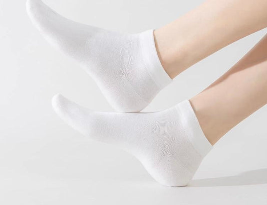 BASIQ Women's Anti-bacterial Combed cotton ankle solid socks - Antibacterial, antiodour, seamless design low cut socks