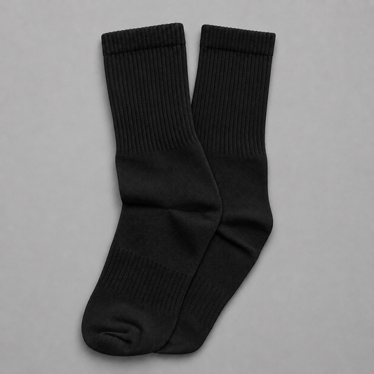 BASIQ Classic ribbed crew socks - for men