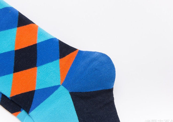 BASIQ Heritage Argyle Crew Socks – Green, Gray & Black