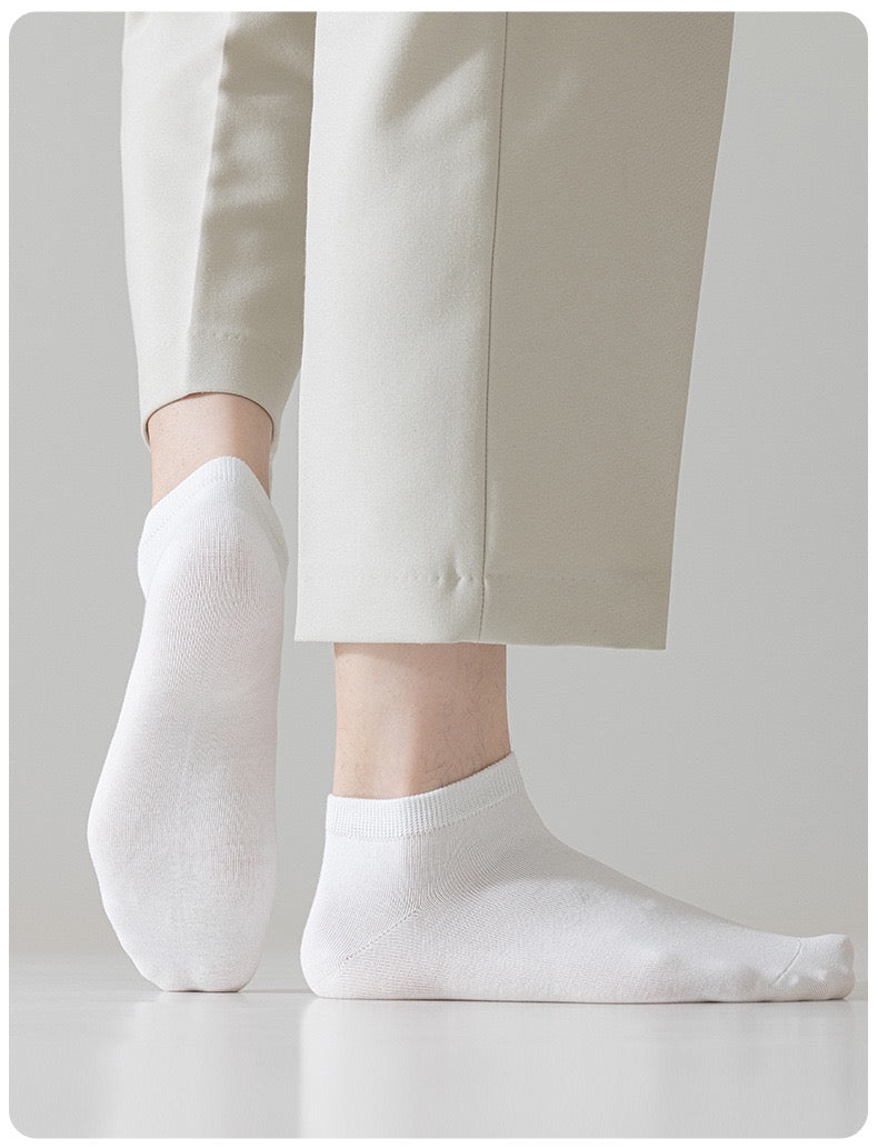 BASIQ Signature Men's Ankle Socks - Anti odour - Combed cotton- Sweat absorbing