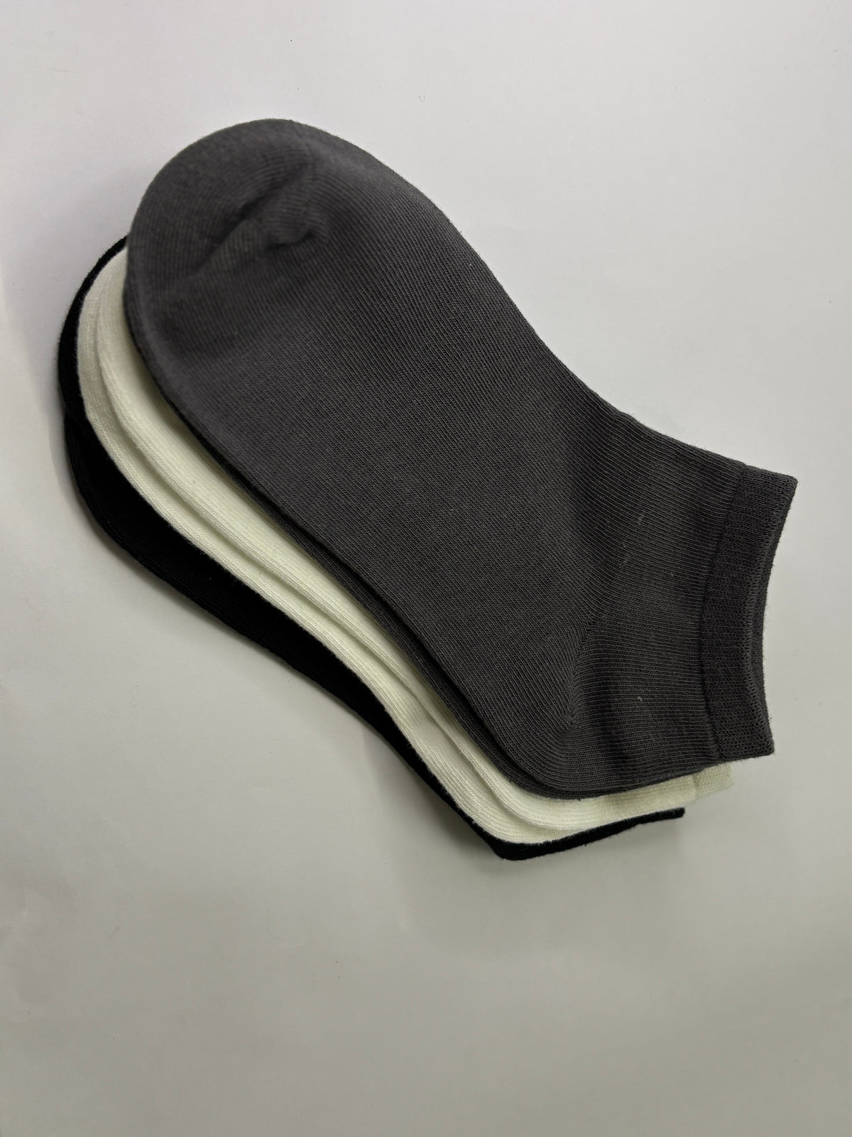 3 Pack Bundle - BASIQ Signature Ankle Socks solids - Antibacterial - Combed Cotton