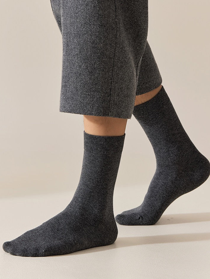 BASIQ Premium Antibacterial & Deodorant plain Cotton Solid Crew Socks