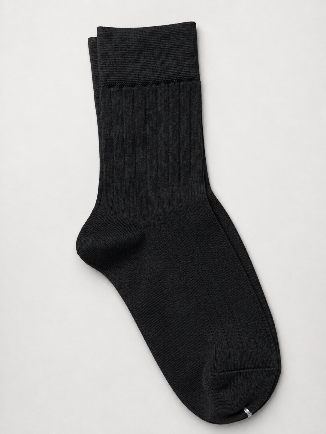 BASIQ Signature Antibacterial Ribbed Crew Socks Solids