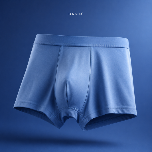 BASIQ Men's Modal Stretch Boxer Brief - Blue