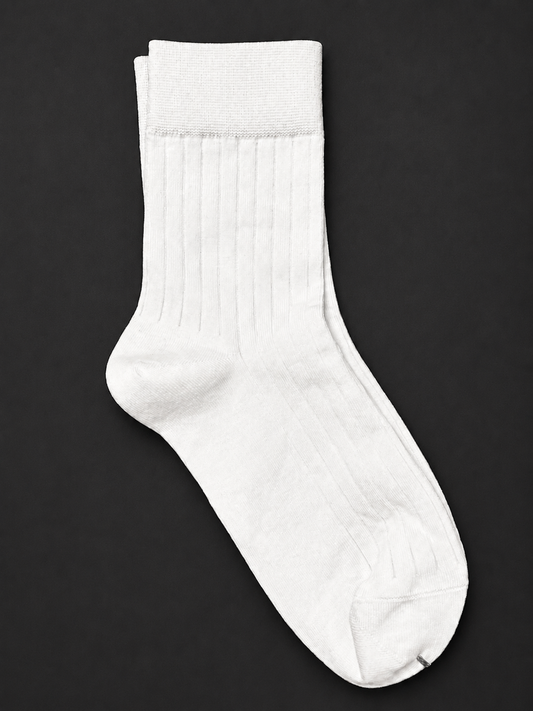 BASIQ Signature Antibacterial Ribbed Crew Socks Solids