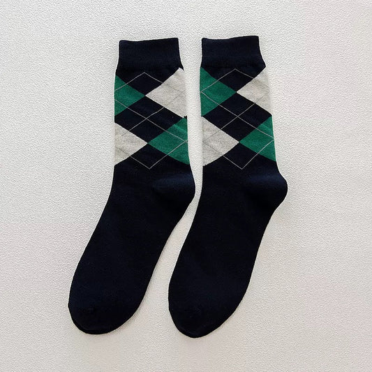 BASIQ 5 Pair Argyle Crew Business Socks Bundle