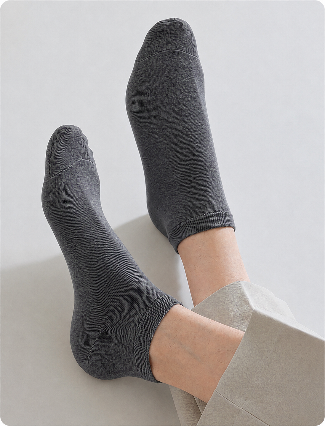 BASIQ Signature Men's Ankle Socks - Anti odour - Combed cotton- Sweat absorbing