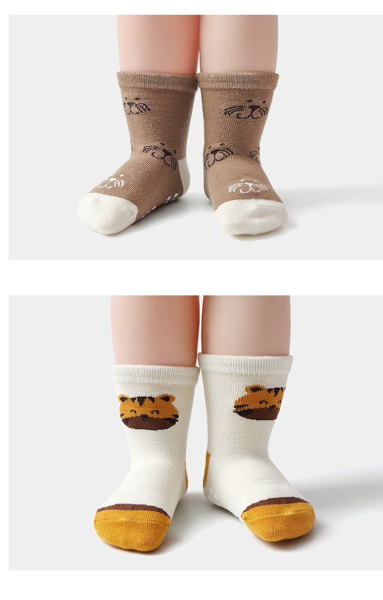 BASIQ Trendy Anti Slip Combed Cotton kids socks 4 pair Bundle 1