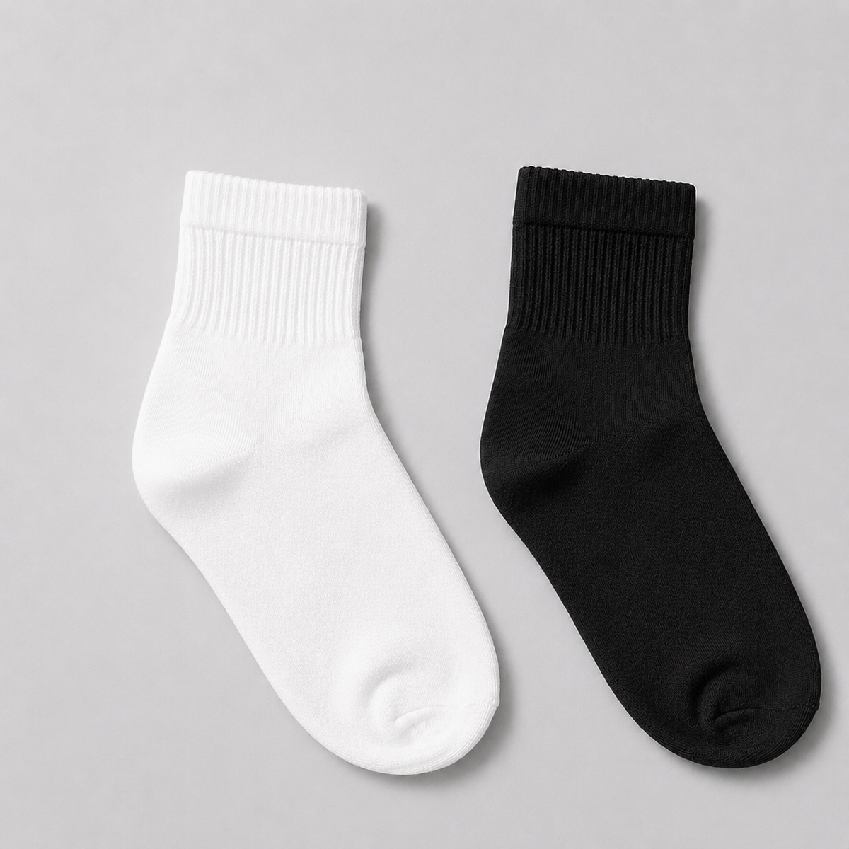 BASIQ Classic ribbed short tube socks