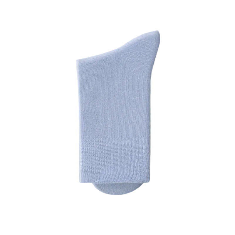 BASIQ Women's Combed Cotton Crew Socks - Light Blue