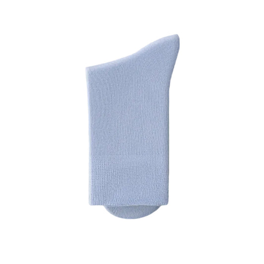 BASIQ Women's Combed Cotton Crew Socks - Light Blue