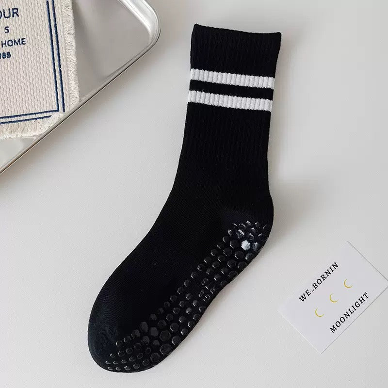 BASIQ Women's Full Grip Crew Socks | Premium Silicon Grip socks for yoga, Pilates & Gym
