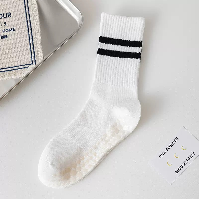 BASIQ Women's Full Grip Crew Socks | Premium Silicon Grip socks for yoga, Pilates & Gym