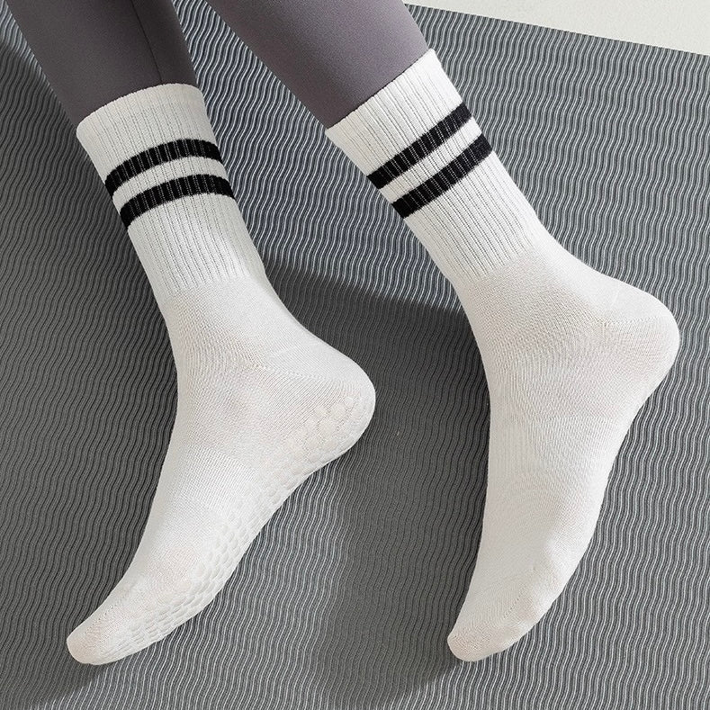 BASIQ Women's Full Grip Crew Socks | Premium Silicon Grip socks for yoga, Pilates & Gym