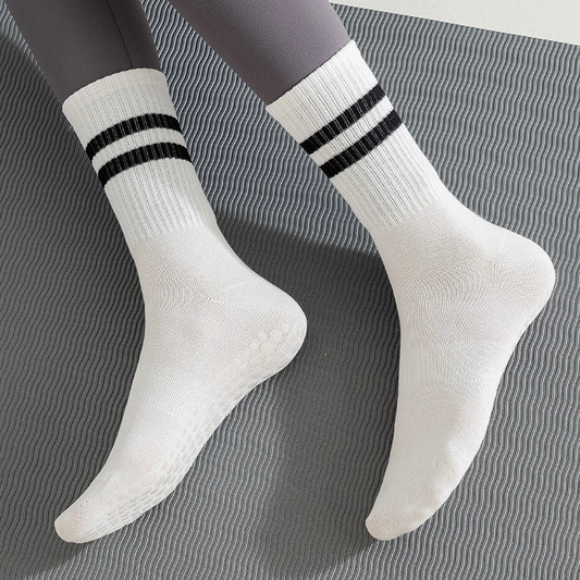 BASIQ Women's Full Grip Crew Socks | Premium Silicon Grip socks for yoga, Pilates & Gym
